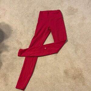 women red/pink leggings